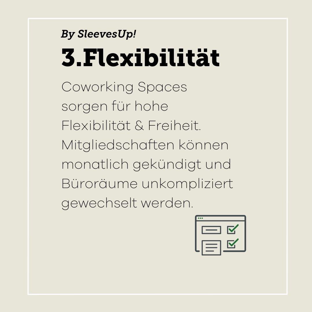📢 Entdecke die vielen Vorteile von Coworking bei SleevesUp! Spaces: Flexibles Arbeiten, inspirierende Umgebung und Networking-Möglichkeiten für Freelancer, Projekt-Teams sowie Corporates. #Coworking #OfficeSpace #ProductivityBoost