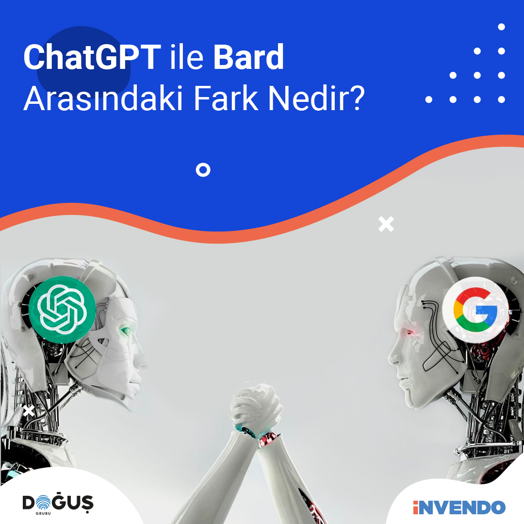 invendovs's tweet photo. Hayal gücünü geliştir çünkü teknoloji sınırları zorluyor. 

Adeta günlük asistanlarımız haline gelen ChatGPT ve Bard’ın arasındaki farkları sizin için derledik, postumuzu sola doğru kaydırarak bu farkları öğrenebilirsin. 

#InvenDO #DoğuşGrubu #YapayZeka #ChatGPT #GoogleBard https://t.co/Dwzvjl8vwv