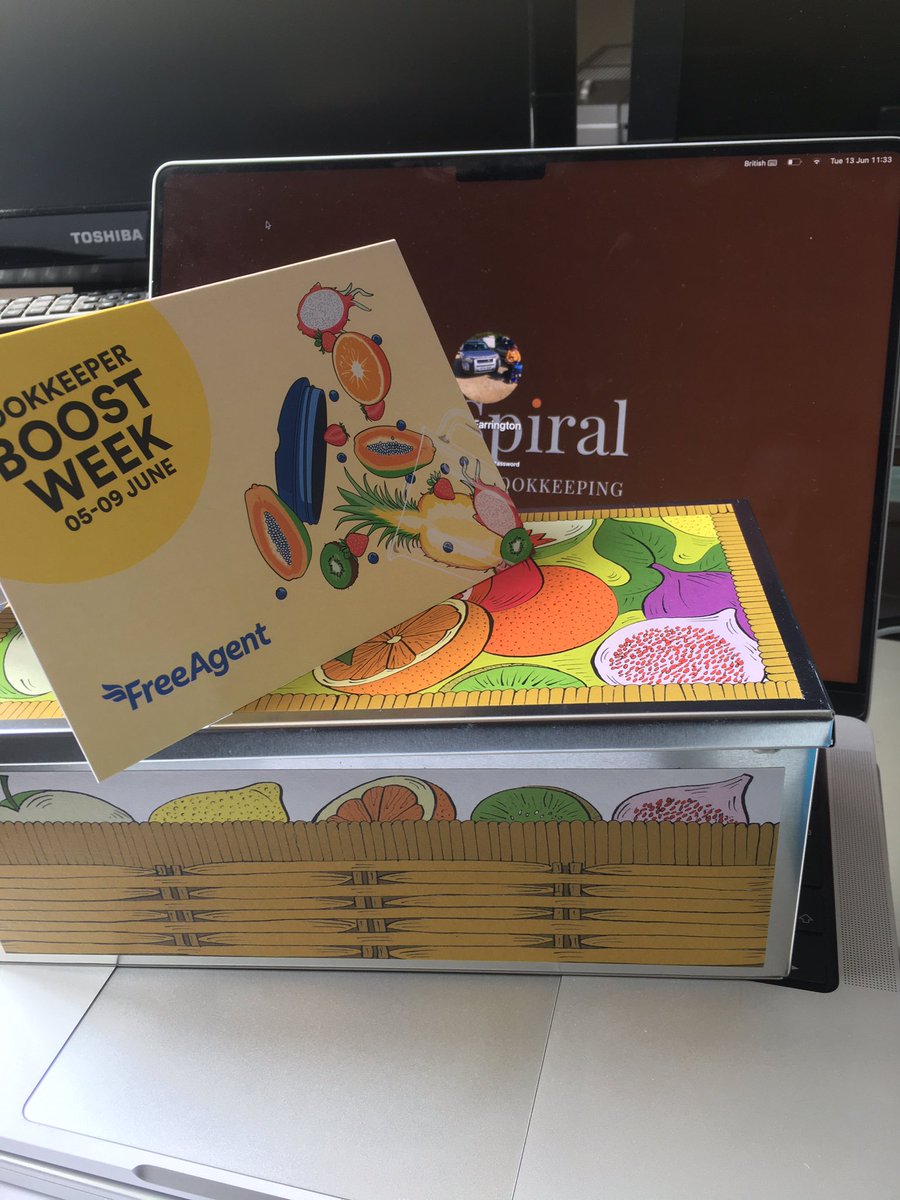 SpiralBookkeep's tweet photo. A welcome treat arrived today 😋
A thank you gift from @FreeAgent for taking part in their Boost week…how nice is that.
Also big thank you to Freeagent for organising the Boost week 🥳 https://t.co/jF6sxFrvAZ