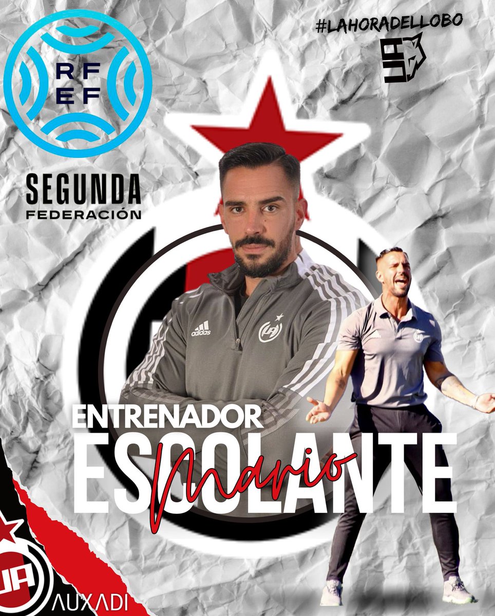 UnionAdarve's tweet photo. 🤝🏼 Mario Escolante se hará cargo del primer equipo la próxima campaña

😍 Tras lograr el ascenso a División de Honor con el Juvenil A, el técnico madrileño da el salto al fútbol profesional 

🐺 ¡Un lobo de casa para dirigirnos a todos! ❤️🖤 https://t.co/j1aEMr49Aq