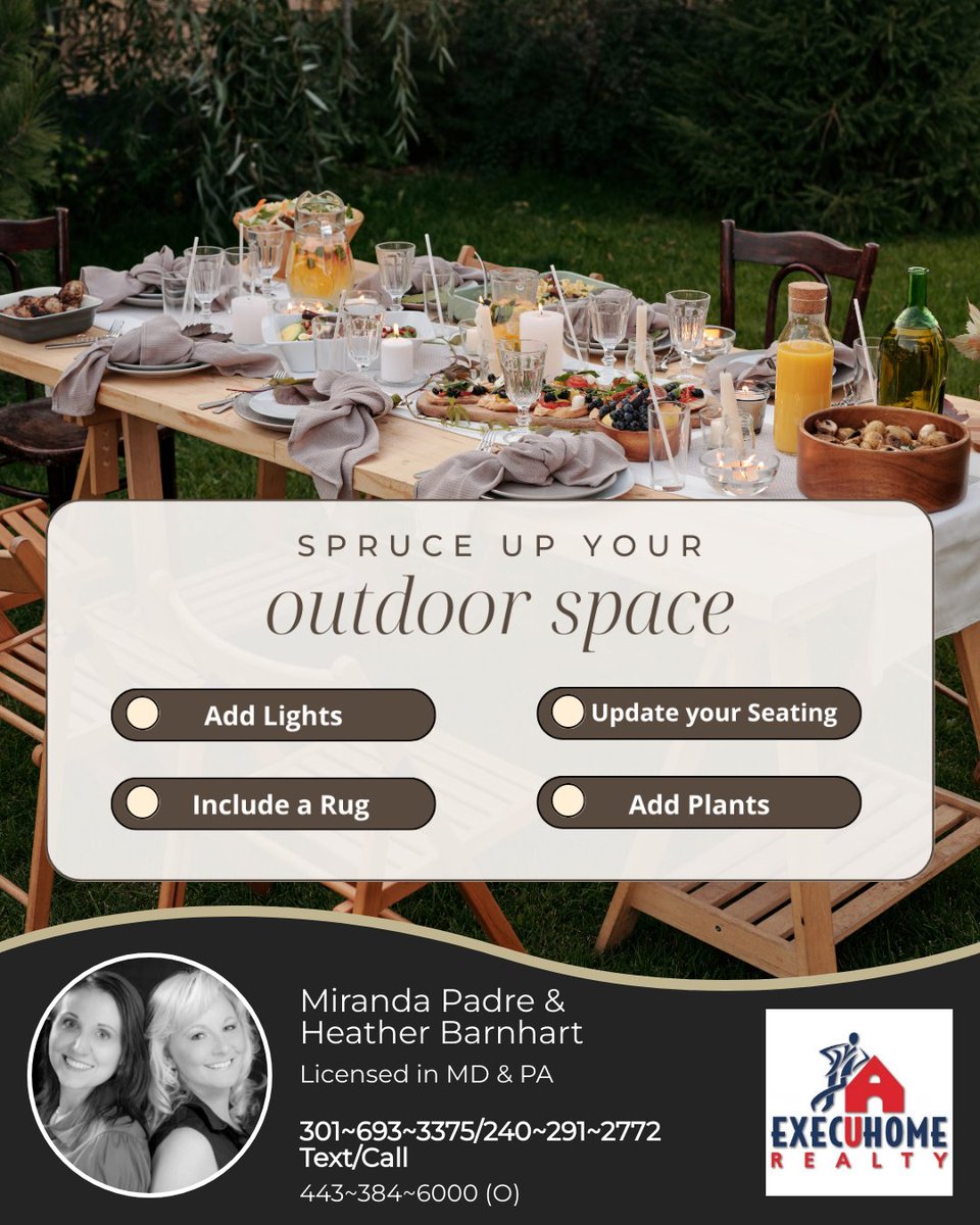 DanBarGlobalG's tweet image. I LOVE MY OUTDOOR AREA!!!!! 
Consider these items to add: 
✅ Add Lights 
✅ Updating your Seating 
✅ Add Rug
✅ Add Plants

#outdoorspace #outdoors #backyarddecor #backyarddesign #outdoordecor #homedecor #homedesign #thedanbargroup #Hagerstownrealestate