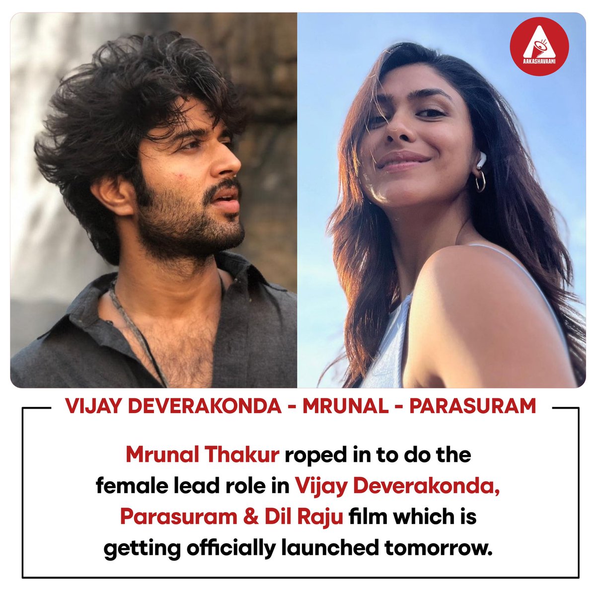 #MrunalThakur Confirmed For #VijayDeverakonda,  Pooja Tomorrow ❤️👀

Read @greatandhranews Story | greatandhra.com/movies/news/mr… 

#Parasuram #Dilraju