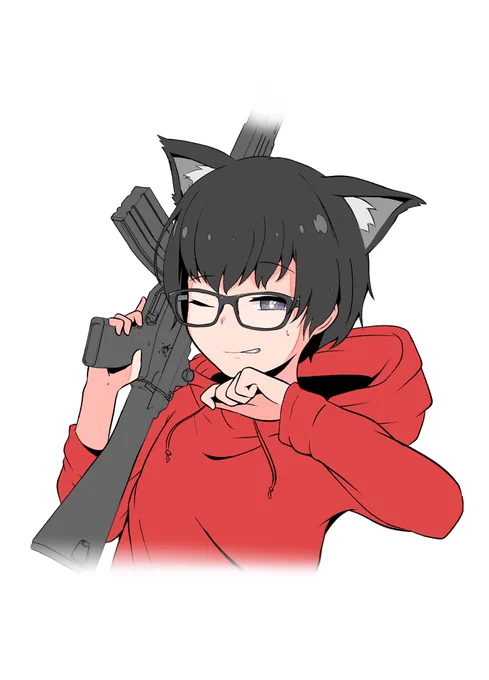 知り合いのVtuberさんの猫山なぎささん 配信にお邪魔したので記念描き