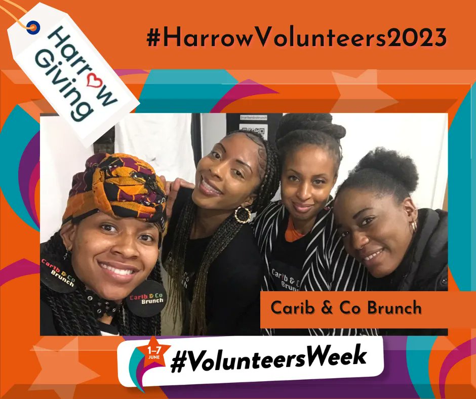 Shouting out to the incredible volunteers @CaribandCoBrunch who bring #harrow residents together through events such as #poetry &amp; #comedy evenings, #art shows, #music gigs, educational talks &amp; #entrepreneurship. 
Happy (belated) #volunteersweek2023 ! #Harrowvolunteers2023