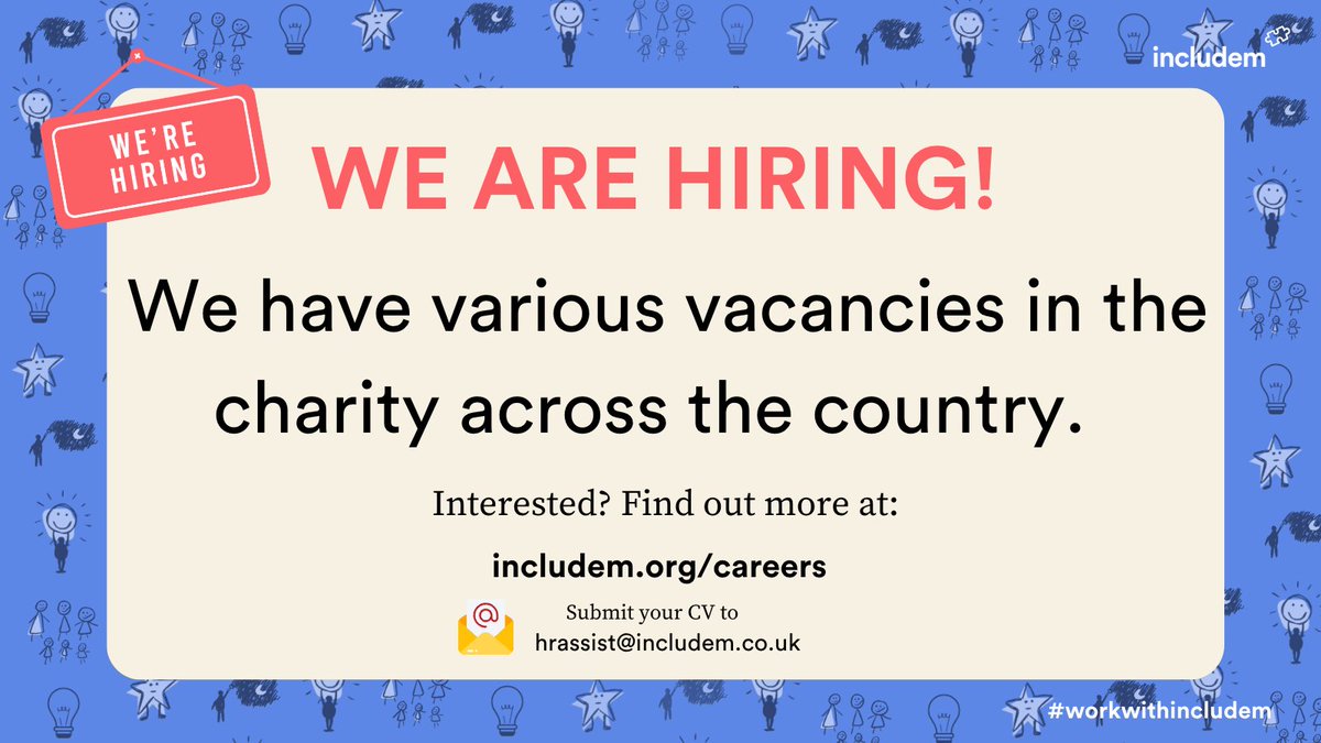Includem2000's tweet photo. Join team includem! 

We have vacancies available across the charity in Glasgow, Dundee and Fife. 

Find out more information at https://t.co/BLiARrAysX https://t.co/UdFR5uSLwM