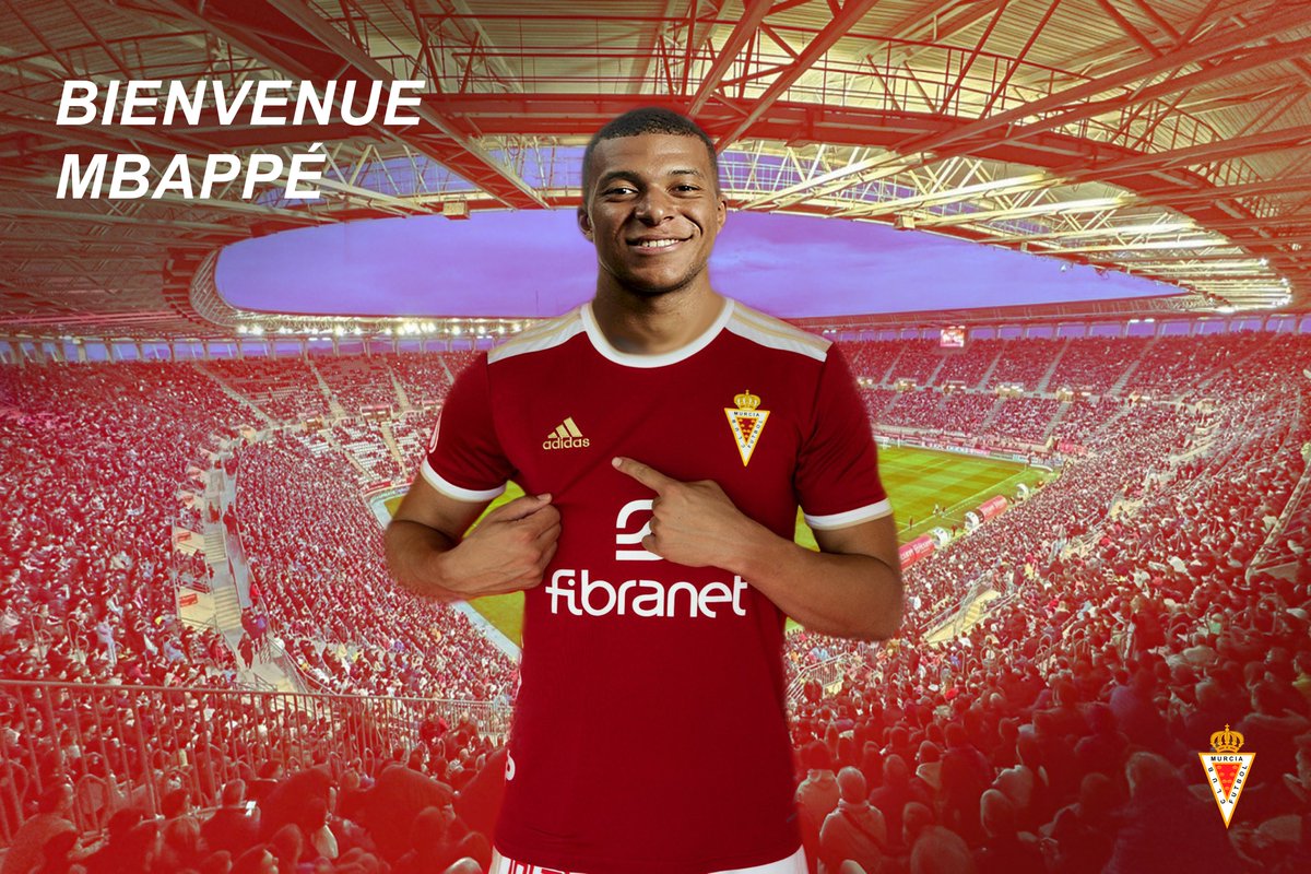 FranGarro96's tweet photo. 🔴 [ÚLTIMA HORA] Mbappe ficha por el Real Murcia C.F. Ni el PSG pudo retenerle, ni el Real Madrid ficharle, el deseo por vestir la camiseta grana pudo con todo ❤️🤍 https://t.co/SZoJr1RvV5