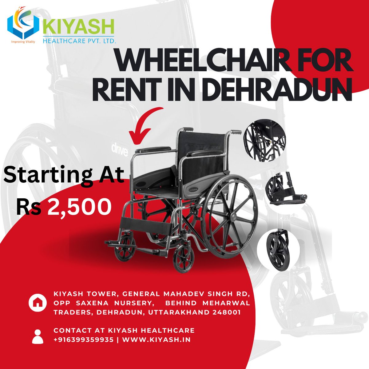 Explore Dehradun without limitations! 🦽✨ Rent a wheelchair for your next adventure and embrace #AccessibleAdventures. Our top-quality wheelchair rental service is here to assist you in discovering the beauty of Dehradun. #WheelchairRental #Dehradun #MobilitySolutions