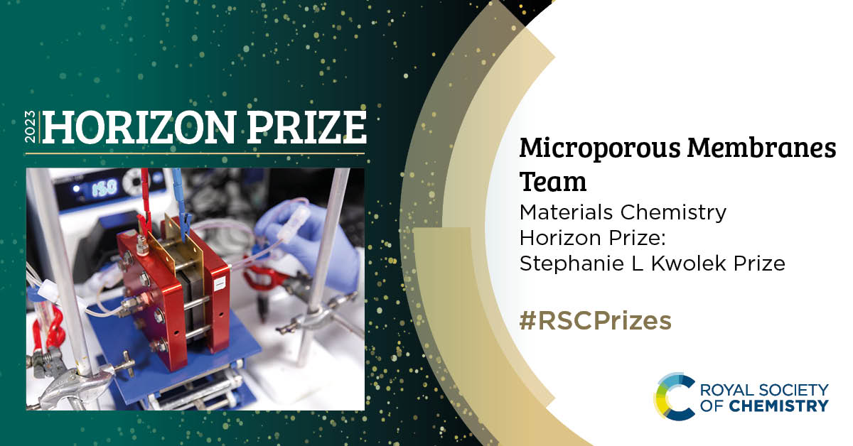 We are delighted to celebrate the 2023 Materials Chemistry Horizon Prize: Stephanie L Kwolek Prize, for the development of new ion-selective membranes with applications in redox flow batteries for energy storage. rsc.org/prizes-funding…
 #RSCPrizes @RoySocChem