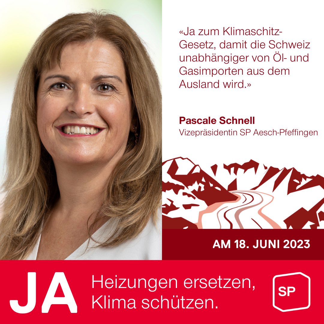 SPAeschPfeff's tweet photo. Wir sagen Ja zum Klimaschutz-Gesetz, denn es bildet die Grundlage für eine griffige Klimapolitik! https://t.co/AZqZFCiE2l