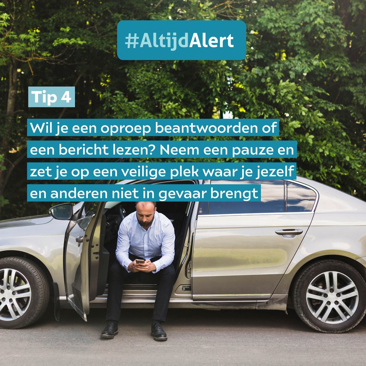 Altijd_Alert's tweet photo. Ontdek andere tips om de gsm niet te gebruiken achter het stuur: https://t.co/hTIF0WJngu 📵

#AltijdAlert #Afleiding  #Gsm #Auto #verkeersveiligheid #verkeer #Baloise #Viasinstitute @baloise_be @Vias_institute https://t.co/qwidF13TVD