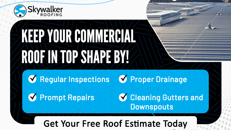 Proper maintenance is the key to extending the lifespan of your commercial roof. Follow these tips for roofing maintenance:

At Skywalker, we can keep your commercial roof in top condition. Schedule your appointment today.

#CommercialRoofing #RoofMaintenance #RoofingServices