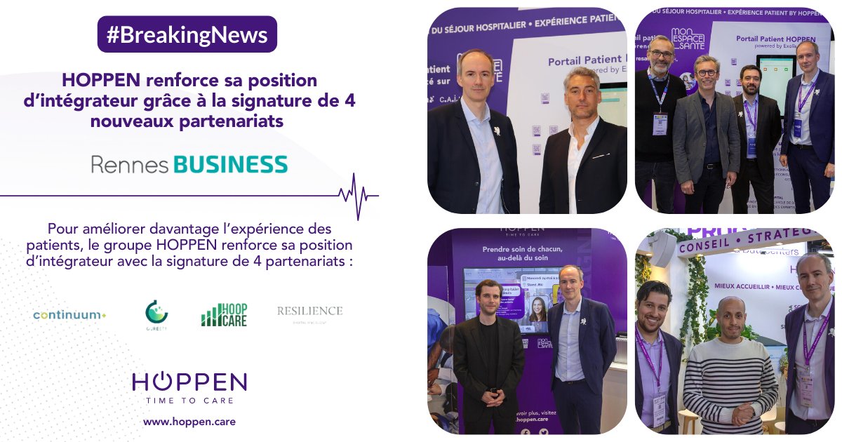 HOPPEN (@hoppen_care) on Twitter photo #PortailPatient : Un grand merci à <a href="/BusinessMag35/">Rennes Business Mag</a> pour leur article sur le renforcement de notre position d’intégrateur au sein de l'écosystème e-santé avec la signature de nos 4 nouveaux partenariats.
Découvrez notre communiqué de presse 👉 bit.ly/3qE8naw #PortailPatient : Un grand merci à <a href="/BusinessMag35/">Rennes Business Mag</a> pour leur article sur le renforcement de notre position d’intégrateur au sein de l'écosystème e-santé avec la signature de nos 4 nouveaux partenariats.
Découvrez notre communiqué de presse 👉 bit.ly/3qE8naw