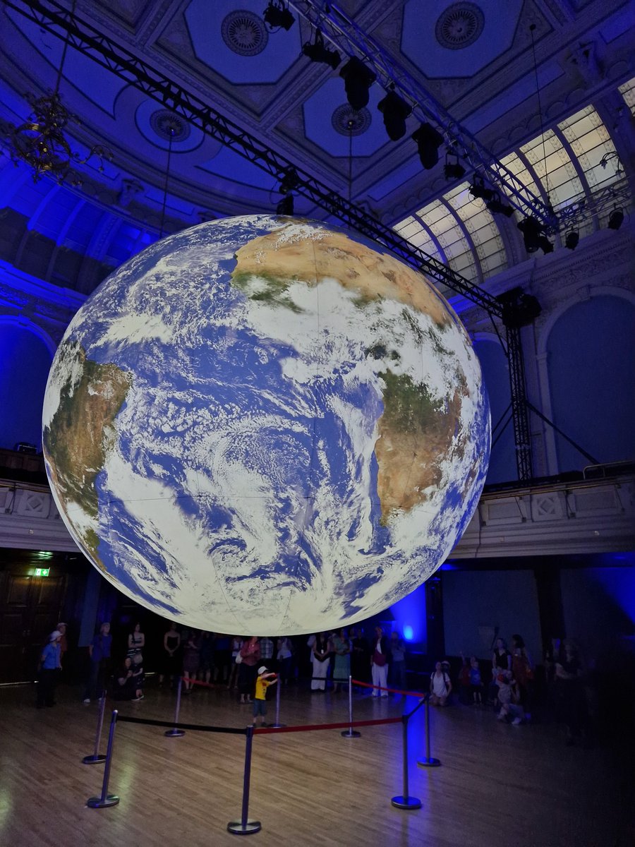 careywiddows's tweet photo. At the Gaia exhibition that is on at  Reading at present. This indicates just how fragile the earth is and how population growth and climate change is impacting on it.Well worth a visit https://t.co/UrEpODOhDA