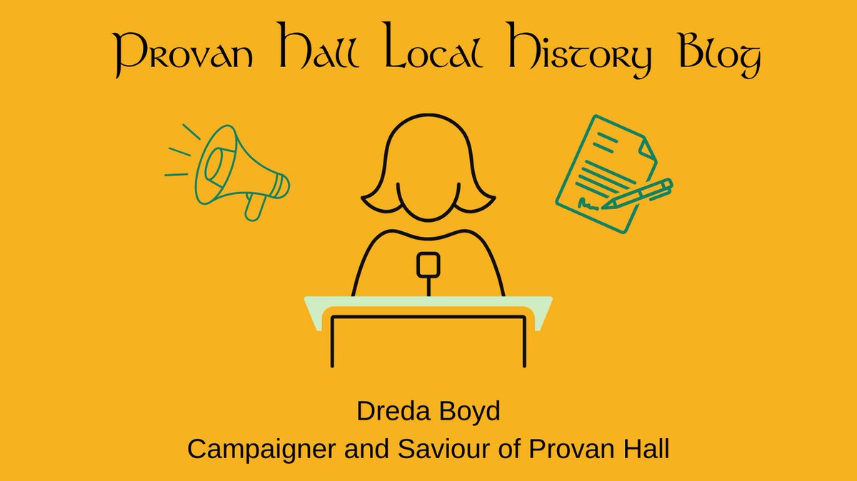 *New Blog Post*
Our research volunteer, Alba Ossa gives us an insight to Dreda Boyd, who joined Mary Holmes in a campaign to save Provan Hall from ruin in the 1950s. 
provanhall.org/history-of-pro…

#historyblog #provangall #easterhouse #glasgow #scotland #history #blog