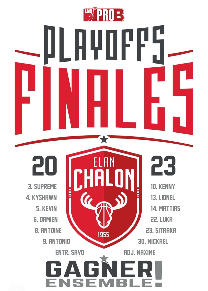 Today is THE day !!! 🤩👌🏼💭🏀🏟🔴⚪️

@AntEito @damsb6 @GdxL13 @SupHannah3 @LapornikLuka @A_Jordano5 @maxoupac @kennete971 #ElanChalon #RougeEtBlanc #LNB #FinalesProB #FinaleProB #LeColisee #PlayoffsLNB