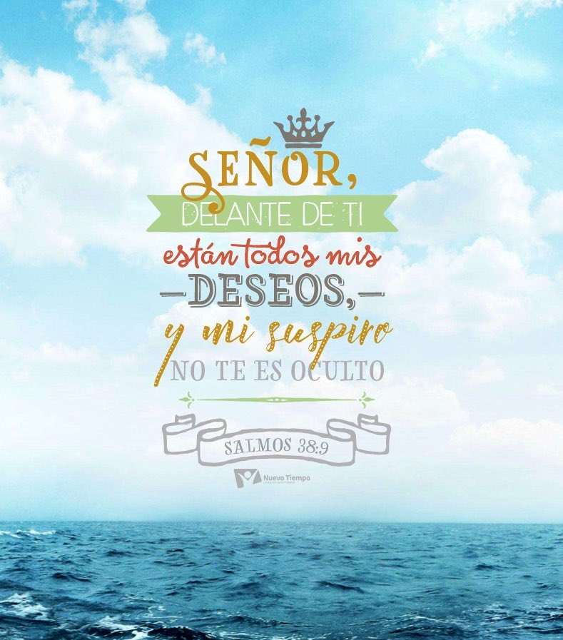 “No me desampares, oh Jehová; Dios mío, no te alejes de mí.”
Salmos 38:21 #rpsp

Señor mi Dios tu conoces lo íntimo de mi corazón, por favor santifica mi ser y cumple tu voluntad en mí, en Jesucristo, amén 🙏 #PrimeroDios