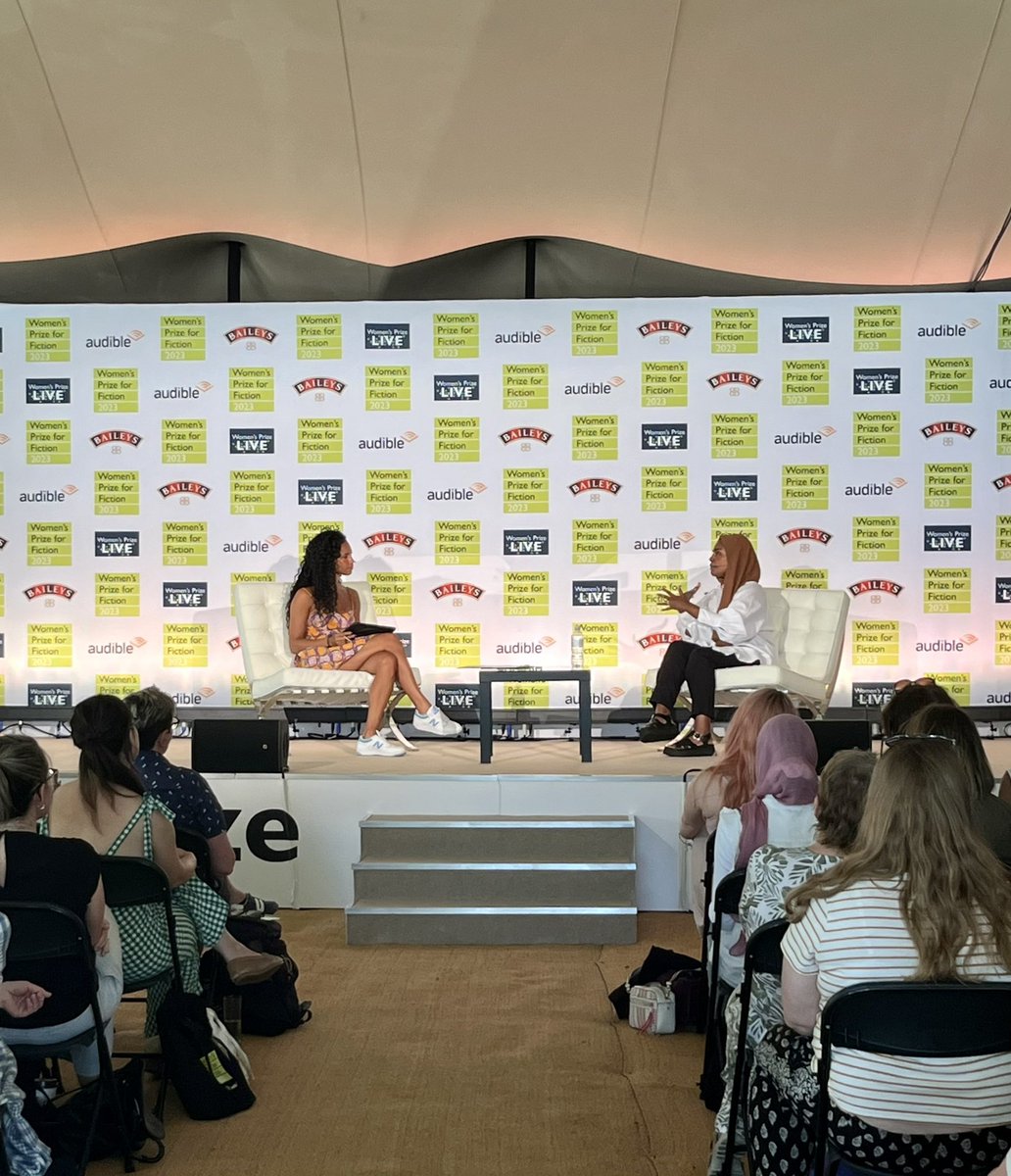 ‘It’s been really important for me to teach my children, my daughter, that food is to be loved and to be enjoyed’ Nadiya Hussein chats with @VickNHope about food and body image, on the main stage @WomensPrize Live ✨