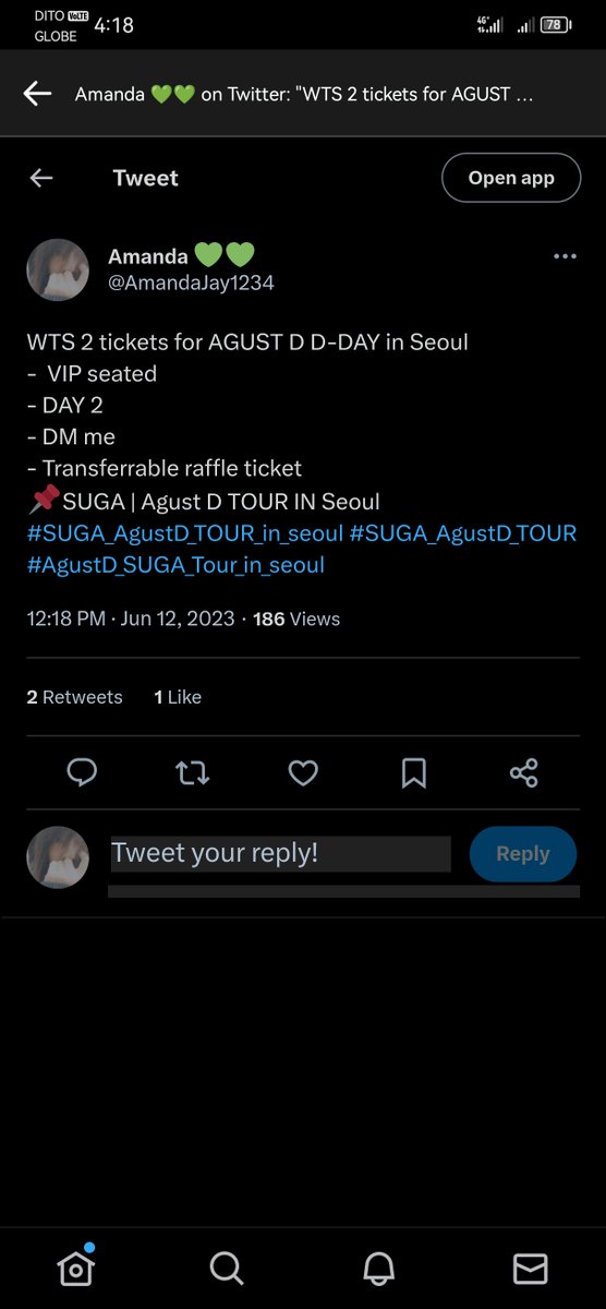 yanDominiq's tweet photo. Scammer alert ‼️ Do not transact with anyone who posts like this. This scammer is using my profile photo. 

#SUGA_AgustD_TOUR_in_seoul 
#AgustD_SUGA_Tour_in_seoul https://t.co/awJK4O33Yp