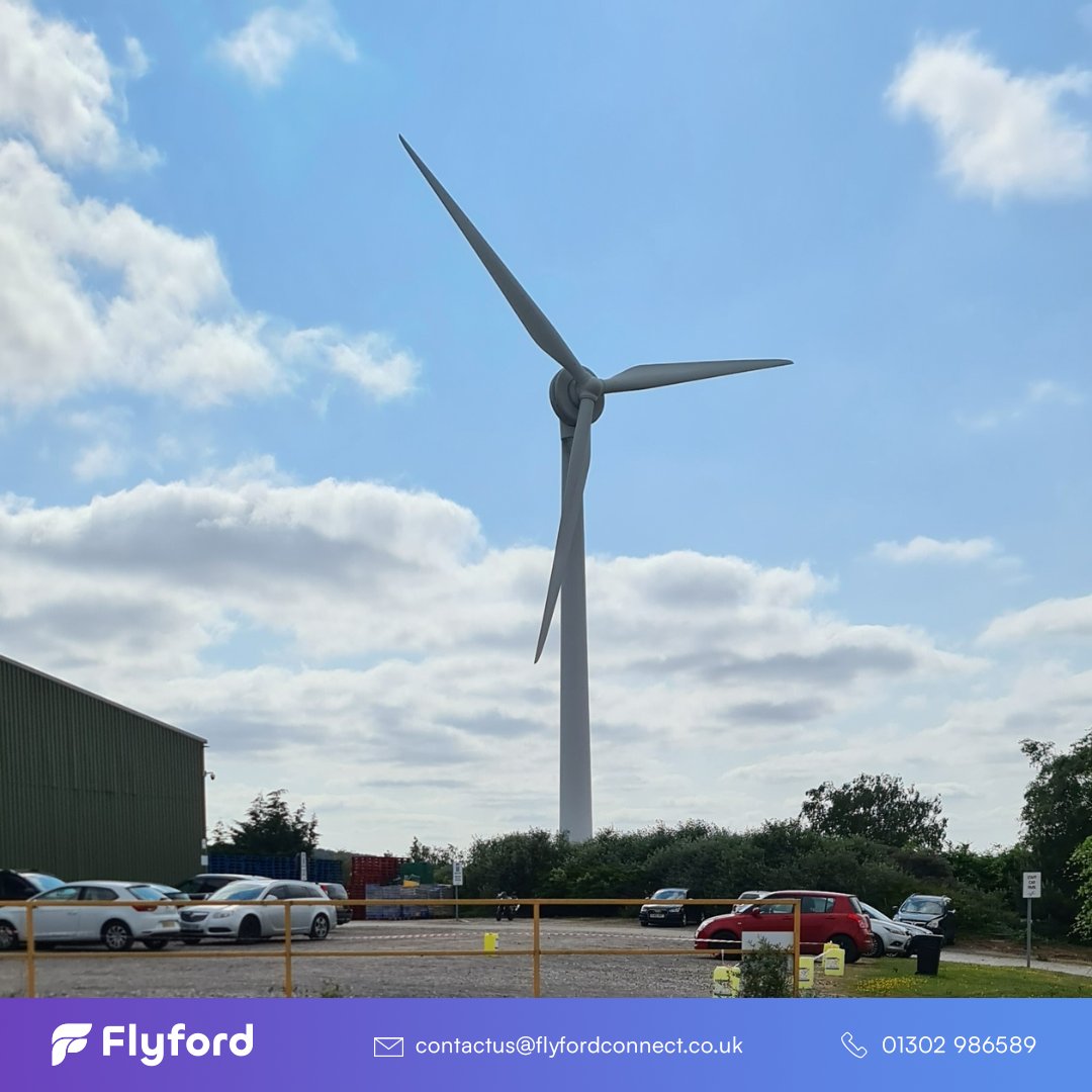 FlyfordConnect's tweet photo. We were called to an unusual situation last week.

We have been asked to look at whats involved in changing the internet access in a wind turbine. It’s incredible to see these machine up close, the technology is amazing. https://t.co/L7gpxMa7pt