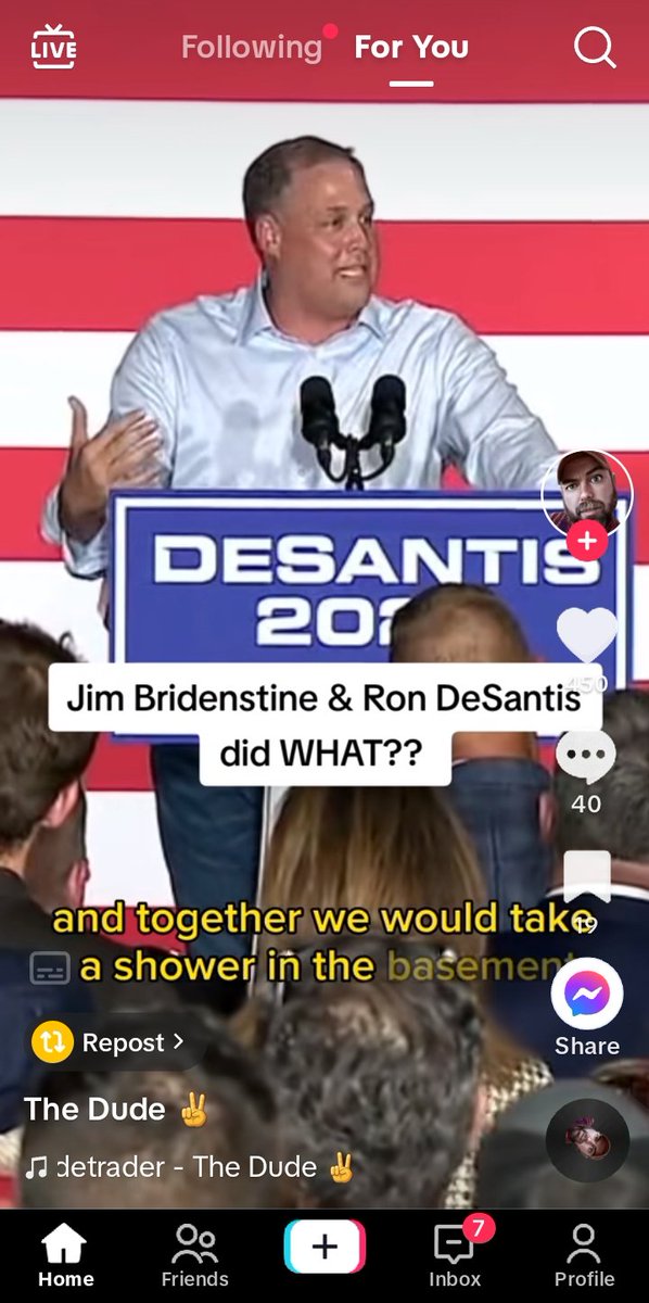 Former congressman Jim Bridenstine (R-Okla.) turned heads over the weekend when he awkwardly recounted being so close with Florida Gov. Ron DeSantis they used to shower together in a basement. #dontsaygay G🙄P