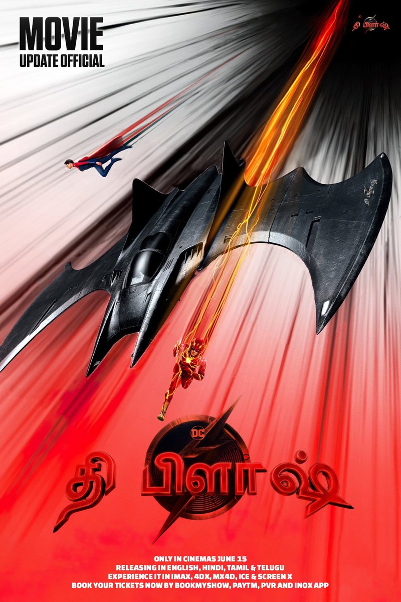 FilmUpdateOffi's tweet photo. Poster 2: #TheFlash is releasing June 15 in cinemas near you, Book Tickets Now on BMS, Paytm, PVR &amp; INOX App, #MovieUpdateOfficial https://t.co/wa2fU4Ba6h