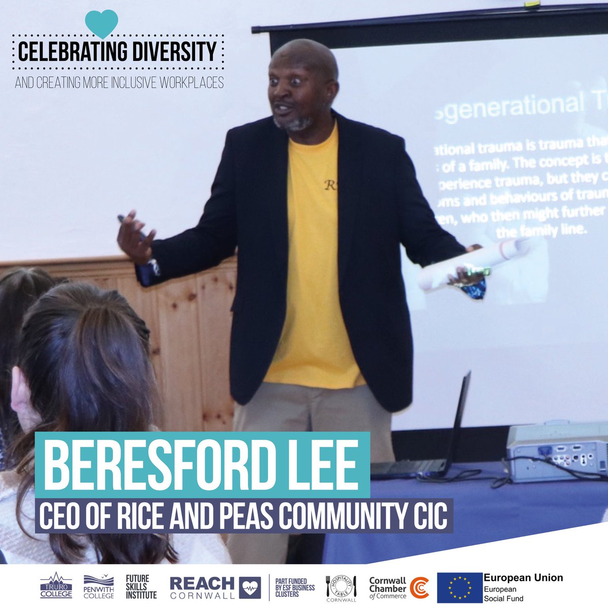 Beresford Lee, CEO of Rice & Peas Community CIC, will be delivering a keynote talk at Celebrating Diversity on Mon 26 June, exploring racial equity, diversity, and inclusion Find out more about Celebrating Diversity + register here: CelebratingDiversity.eventbrite.co.uk