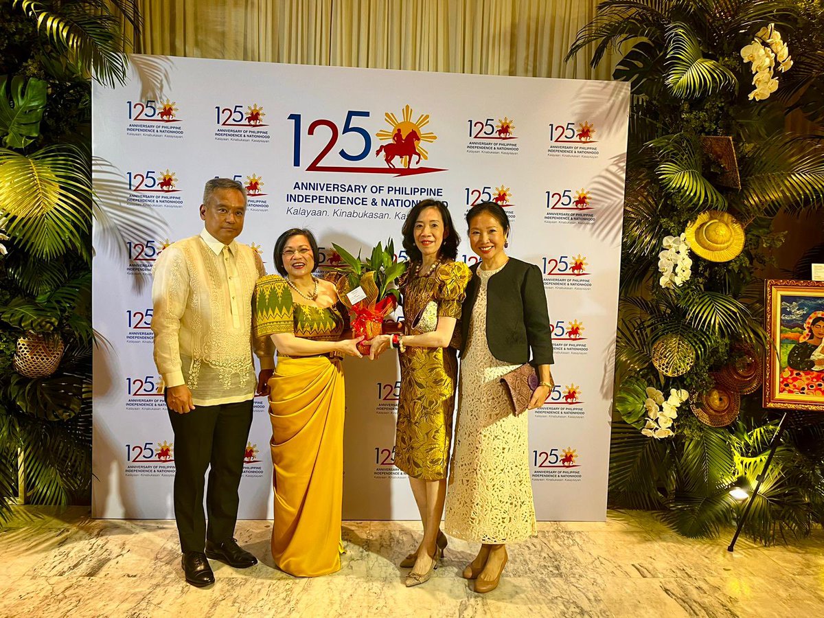 Congratulations to the 125th Anniversary of the Proclamation of Philippine Independence! Thank you for the kind invitation of HE Ambassador Millicent Cruz Paredes. #Philippines #PhilippineIndependenceDay