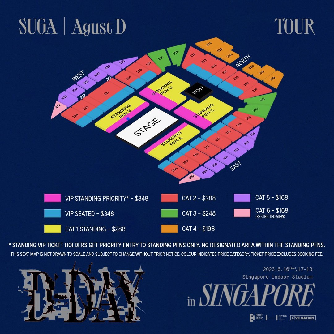 sugasun93's tweet photo. WTS
CONCERT AGUSTD- SINGAPORE

☀️1 ticket day3 18/06/2023

Only meet up in stadium
Cat4
Price: offer 
Section 323

☀️Reason: I want to buy day2 ticket
No scam
No resell
I just fix your name one time

Thank you

#SUGA #AgustD #SUGA_AgustD_TOUR #SUGA_AGUSTD_TOUR_in_SINGAPORE https://t.co/qUSg9P2xHD