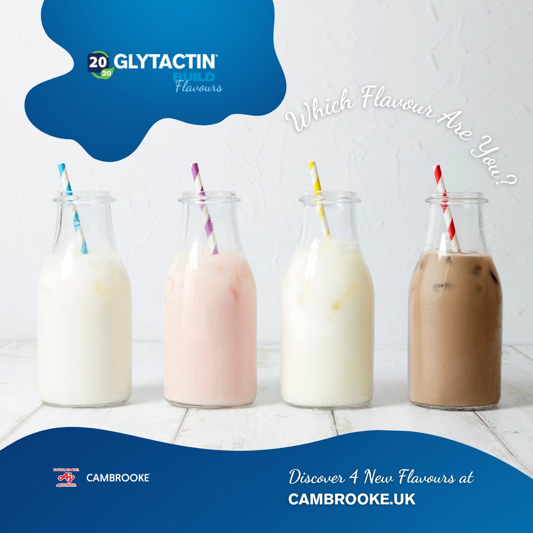 cambrookeuk's tweet photo. Tired of the same formula every day? Mix it up with Glytactin BUILD 20/20 in 4 flavours!

Why Glytactin BUILD 20/20 for #PKU?
✔️20g PE
✔️110 kcals
✔️20mg Phe
✔️120ml

For more information visit https://t.co/mAXTHz2iZc https://t.co/Alq9LSedeS