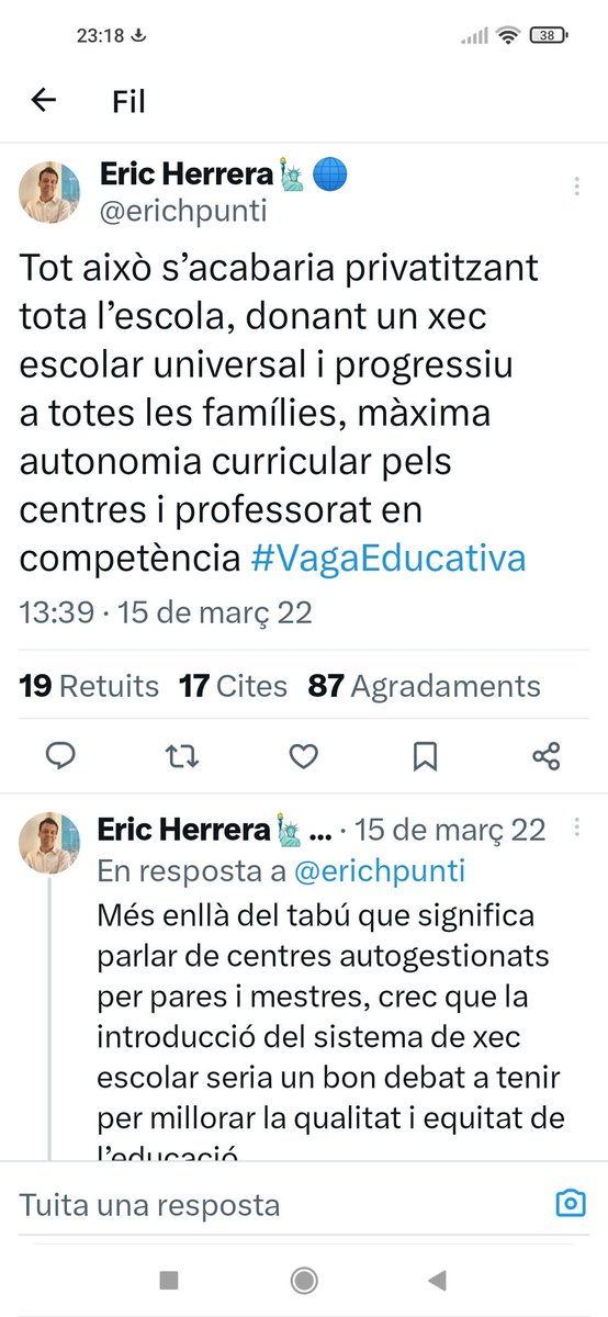 Montsetwiter1's tweet photo. @CGTEnsenyament @JosepGCambray Mira per on, que vaig fer captura de pantalla, per si aquest twit desapareixia. https://t.co/H4IGWlHjQt