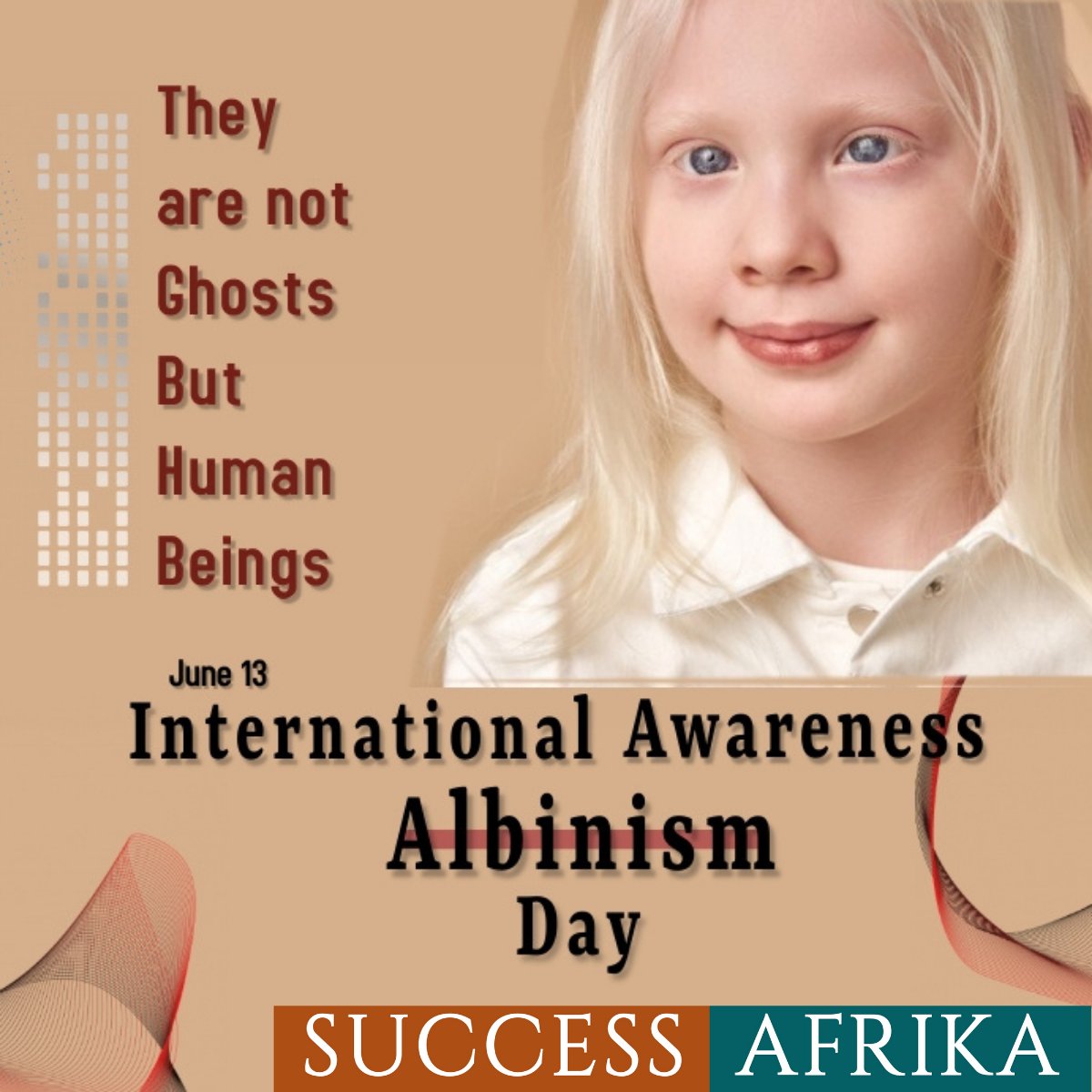 International Albinism Awareness Day tells us that they are only different shades of the same colour, and we must accept them as they are. #albinismisbeautiful #InclusionIsStrength #InclusiveFuture #AlbinismDay #successafrika #africa