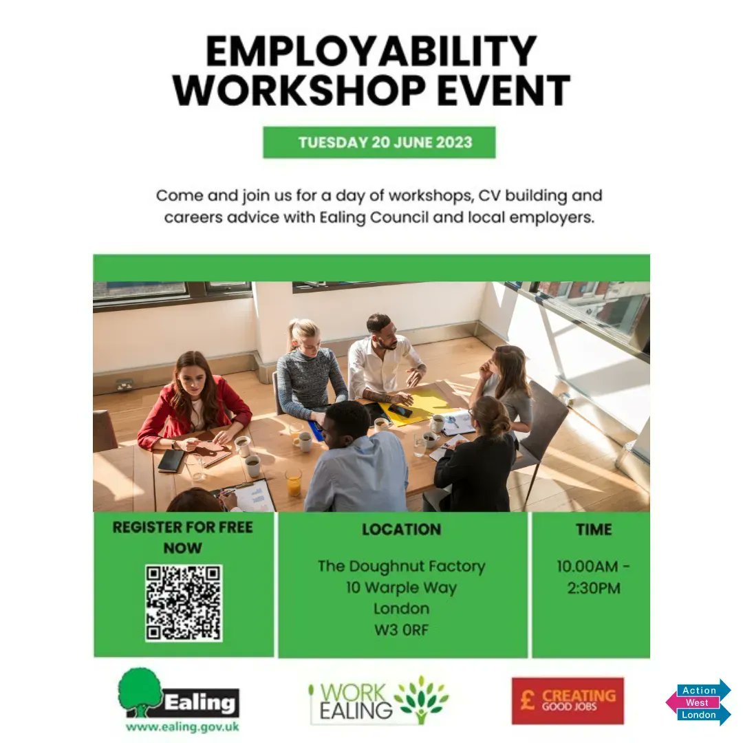 ActionWLondon's tweet image. You still have time to jump on.  @EalingCouncil @WorkEaling &amp;amp; partners are coming together to co host an #employability workshop for 18-30 years old at our offces on 20th June . Limited places available . More details &amp;amp; sign up buff.ly/3MLg8mB #WorkingForBetterWork