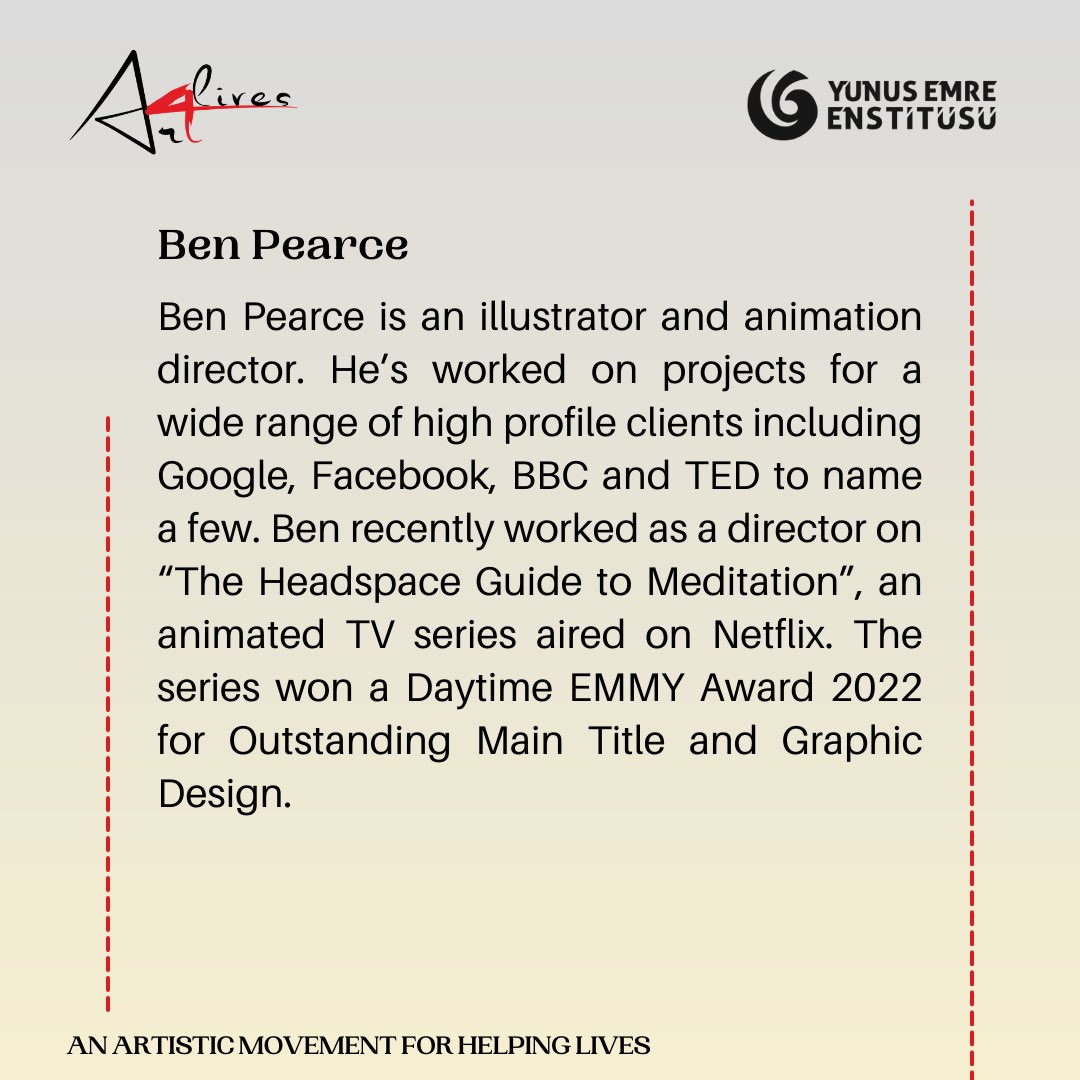 art4lives's tweet photo. Below is the biography of Ben Pearce, a generous artist who donated artwork from the national gallery to support earthquake relief efforts: https://t.co/ujy21ckHKf