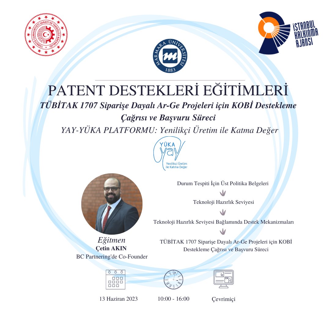 Yay_Yuka's tweet photo. “PATENT DESTEKLERİ EĞİTİMLERİ” şimdi başladı! https://t.co/kUfjoWvs4C