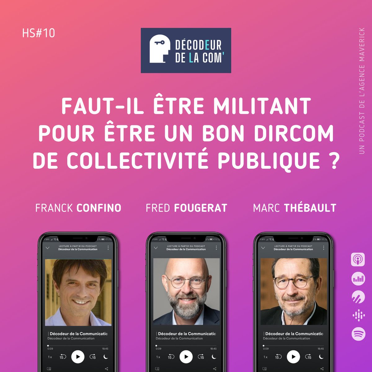Faut il être #militant pour être #dircom d'une #CollTerr?
That's the question Mon Cher Watson !
Marc Thébault, Fred Fougerat et Franck Confino vs répondent.
Et vs, vs en pensez quoi ?
L'épisode : tinyurl.com/DDLCHS10mili

#compublique #decodeurdelacom #podcast #communication