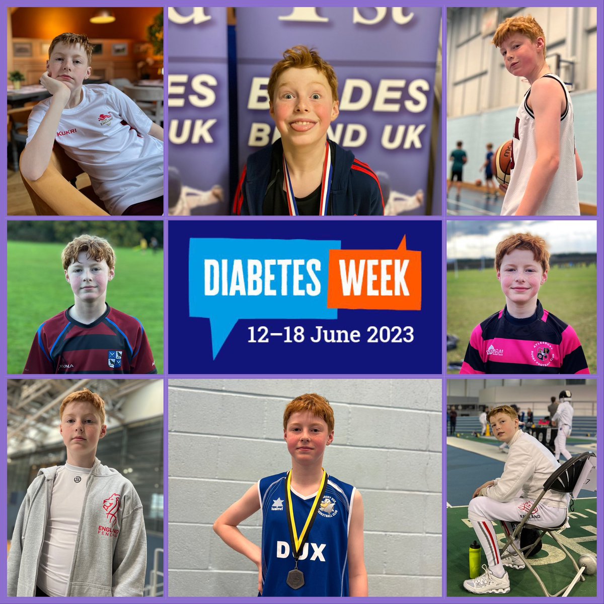 Lucas was diagnosed with #type1diabetes the day after his 4th birthday, every day his #type1 is a challenge. He does not let it hold him back.#DiabetesWeek2023 @FreeStyleLibre @DiabetesUK @DacorumFencing @AylesburyRFC @ayduxbasketball @LWS_News @AylesburySwim @DiabetesUK @_WWPIS