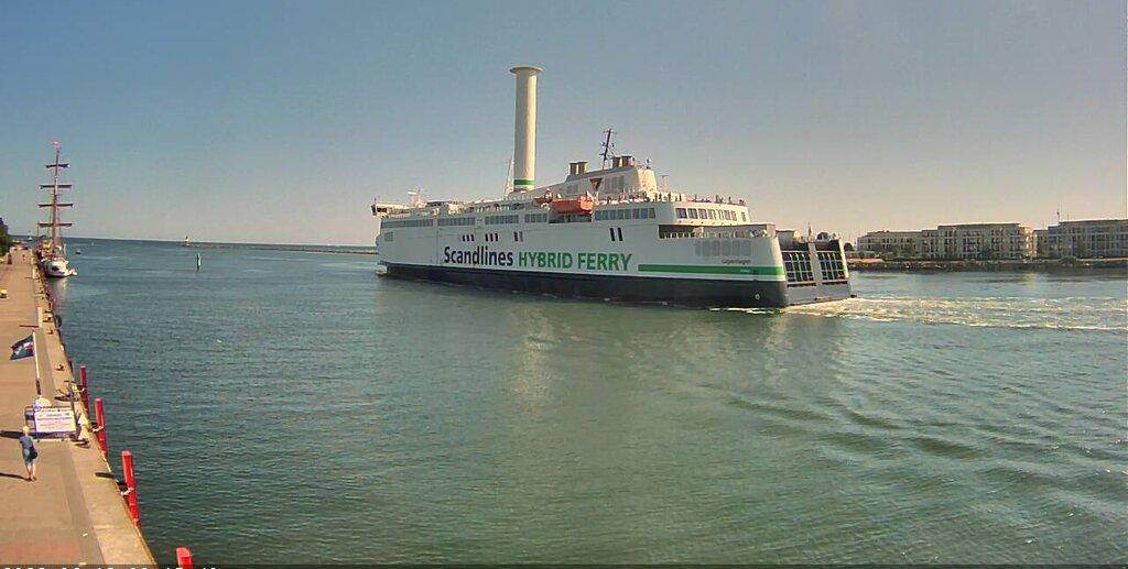 I am 97% sure I saw a naval vessel near Rostock.