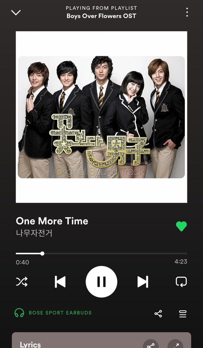Obsessed with this soundtrack lately 🤌🤌🤌
#BoysOverFlowers #OneMoreTime #GuJunPyo 🤍🤍