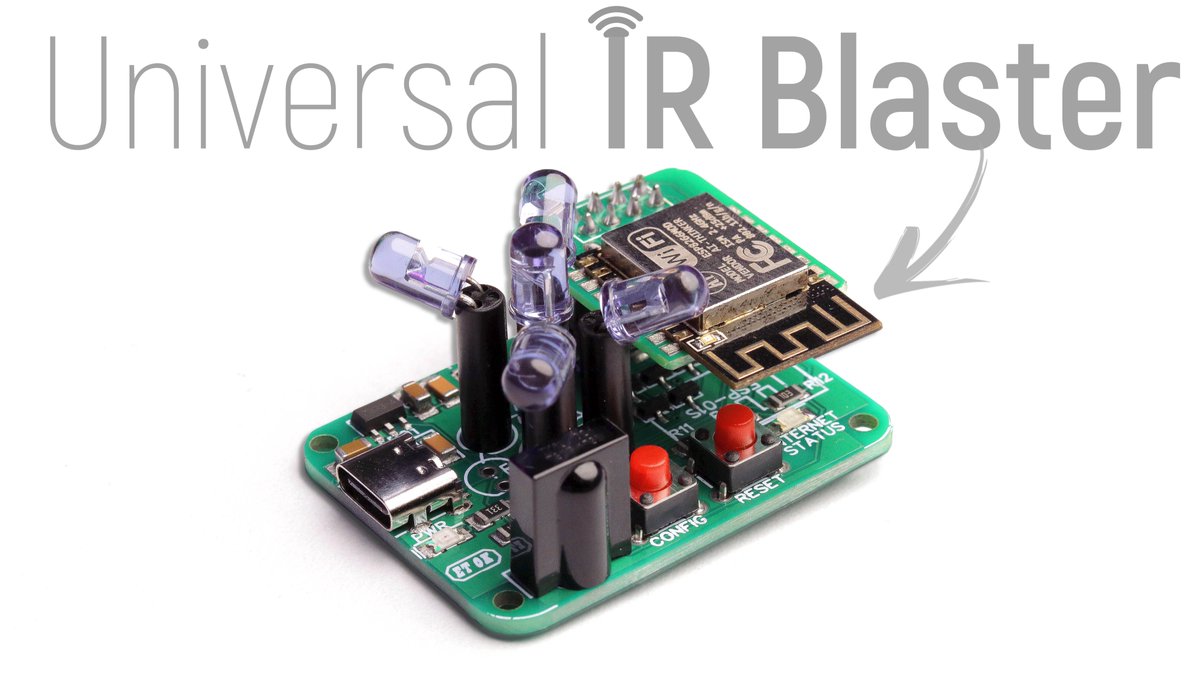 techiesms's tweet photo. Finally we made our own Universal IR Blaster that can control any IR based appliances over Internet.
Project tutorial Video🎥 - https://t.co/nNuT0hwIkw
Project made using
@ESP8266 @ESP8266COM & #CADIO Home Automation platform https://t.co/VkLmT9iI8J