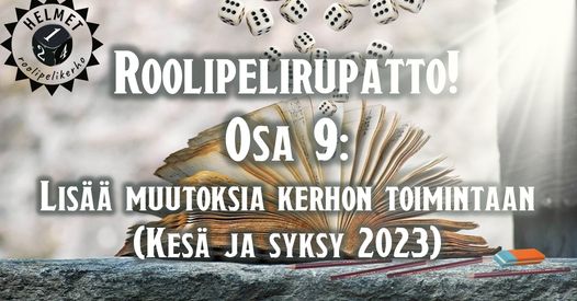 roolipelikerho's tweet photo. Roolipelirupaton seuraava jakso virtautetaan ke 14.6. kriisitunnelmissa: pistetäänkö #Helmet-roolipelikerhon pää pölkylle vai keksitäänkö jokin tapa elvyttää toiminta elinkelpoiseksi? Lisätietoja roolipelikerhon Facebook-ryhmässä:
https://t.co/LLudfwews9

#kirjasto #roolipelit https://t.co/DXtXNYHqlv