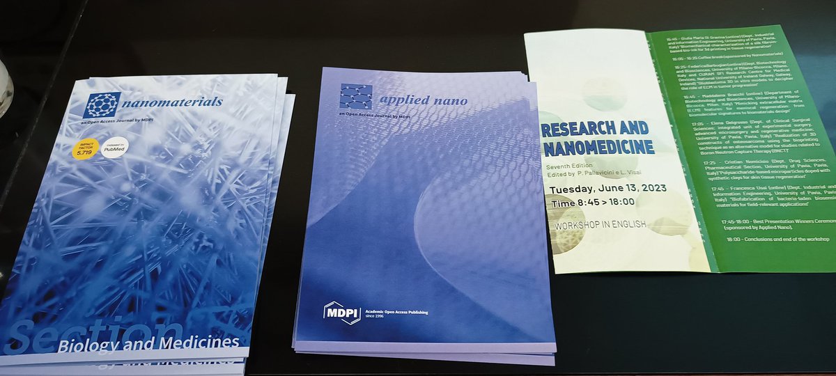 Here we are! 
Research &amp; Nanomedicine, 7th Workshop
13/06/2023, 9-18 Department of Chemistry, <a href="/unipv/">Università di Pavia</a> 
sponsored by <a href="/applnano/">Applied Nano MDPI</a> and <a href="/Nano_MDPI/">Nanomaterials MDPI</a>