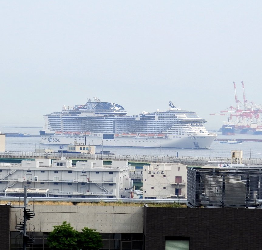 55_tnk's tweet photo. 先程 入港しました 🛳
ＭＳＣベリッシマ
（１７万１５９８トン）
デカそ〜 😳😳
私んちからの撮影ではこれが限度ですが…

#神戸市 #神戸港 #クルーズ船 #MＳC https://t.co/Z5kYB526EN