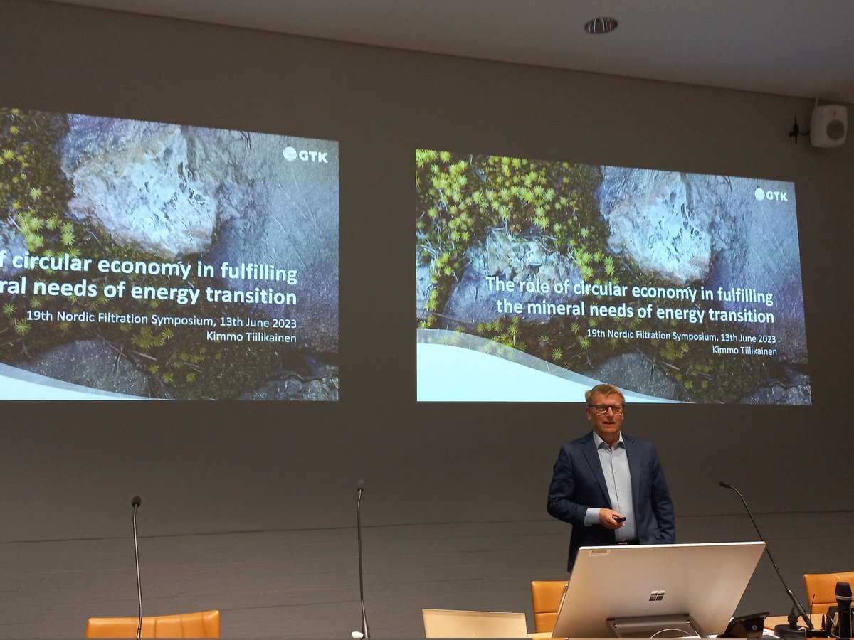 KatjaLahikainen's tweet photo. 19th Nordic Filtration Symposium is kicked off 🚀Opening keynote is given by @Tiilikainen, CEO of @GTK_FI #Nofs19 @UniLUT https://t.co/a3uwFJls9t