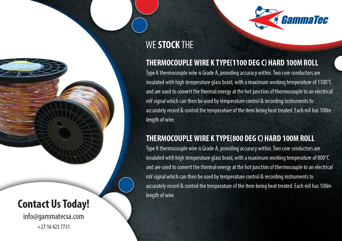 We stock the Thermocouple wire K Type!!!