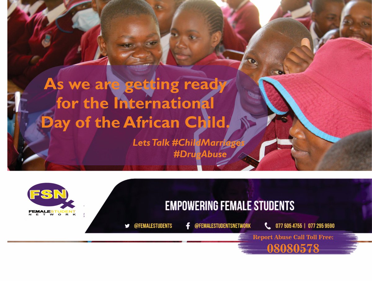 femalestudents's tweet photo. As we gear up for the Day of the African Child, we need to interrogate the protection of children against #DrugAbuse &amp; #childmarriages . #DAC2023 @amnesty_zim @awdf01 @Afrikagrupperna @SAYoF_SADC @AfricanMonitor https://t.co/0PFlyQM8Mn