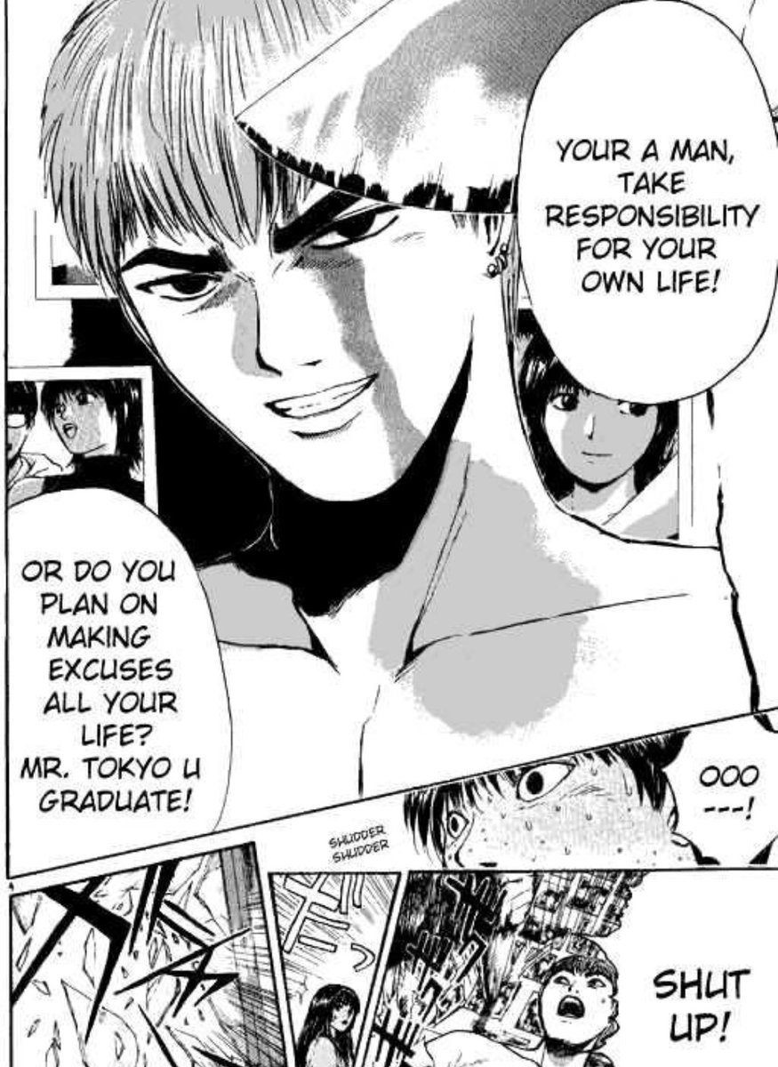 bernakenshin's tweet photo. @lightsabrqueen Onizuka from Great Teacher Onizuka. He's so different, hilarious, charming, and he conveys a lot about growing up, overcoming obstacles pretty much anything about life. https://t.co/tXPiGrR1i1
