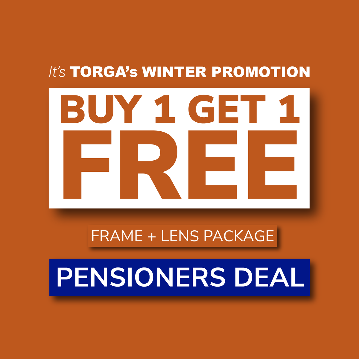 BaywestmallPE's tweet photo. Calling all pensioners! #TorgaOptical is running a Buy 1 Get 1 FREE promotion and you can take advantage of their amazing deals or perhaps share this deal with a friend.
👉 Learn more on the Winter Promo: https://t.co/Xph7vILm8B.
Ts & Cs apply. https://t.co/rHQILKybY4