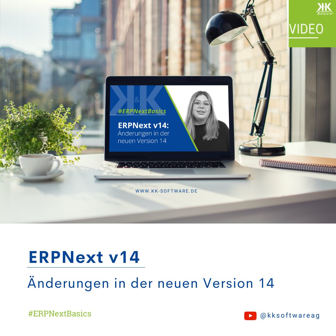 kksoftwareag's tweet photo. Unsere Entwicklerin Meike Nedwidek stellt die Neuerungen von ERPNext v14 vor. 
K&amp;K Demosystem: https://t.co/KW6pju4k68 
Video: https://t.co/uCeqruDLdc 

#kksofwareag #erpnext #opensource #erpsystem #it #digitalisierung #software #systemhaus https://t.co/47fGdmlQVM
