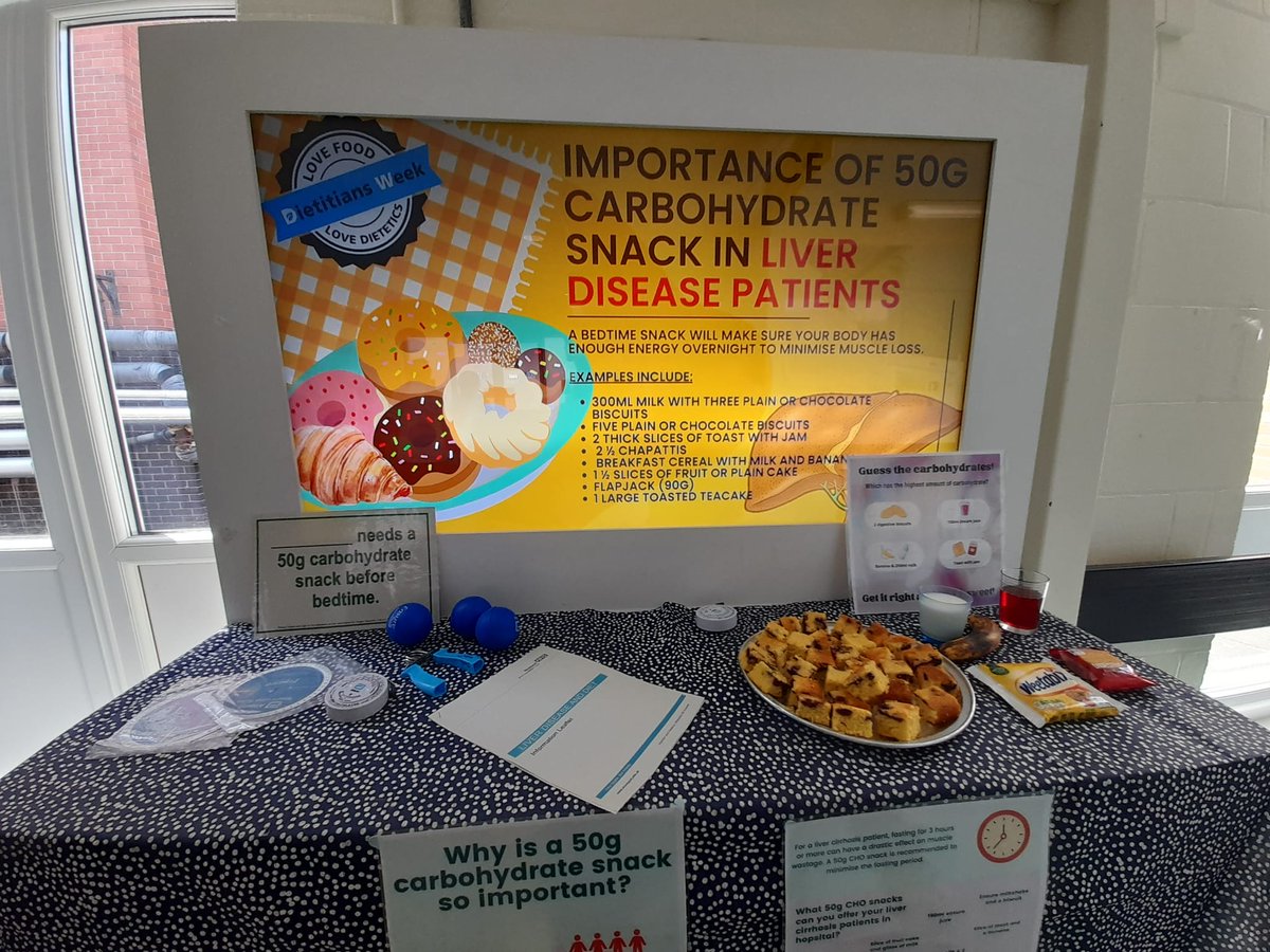 Our gastro team rolling out our new 50g carbohydrate initiative for the wards, to make sure all liver disease patients receive their 50g carbohydrate snack before bed.  #gastro #dietetics