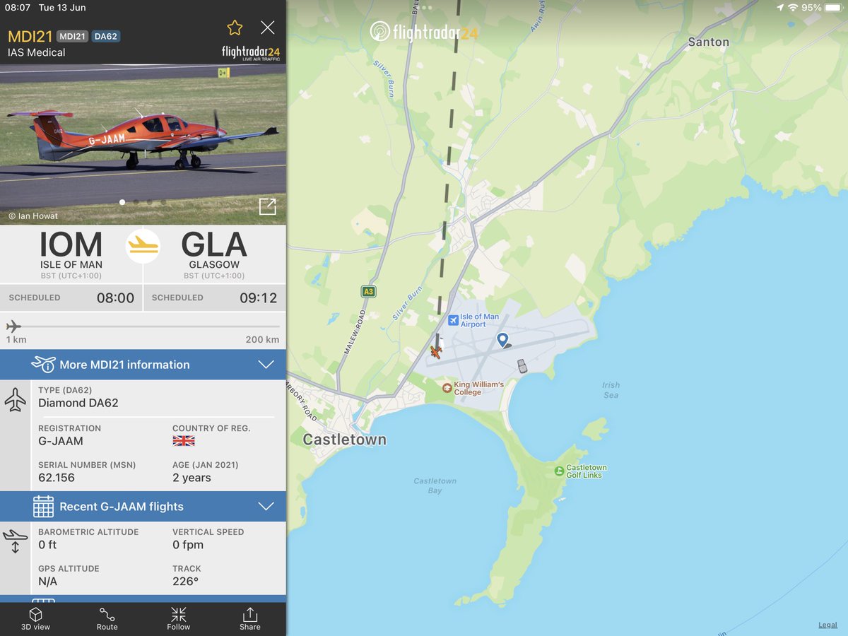 Twas rush hour at Ronaldsway. All commercials delayed. But hark - something’s moving… It’s G-JAAM! Once again - saved the day. #isleofman
